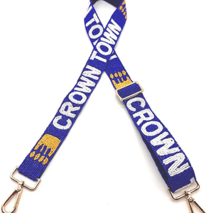 Royals Gameday Purse Strap Crown Town Strap Kansas City Beaded Adjustable Strap Game Day Strap <b>Camera</b> Strap - Product Image 1