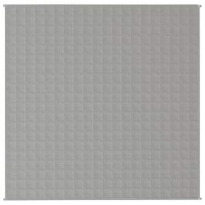 Couverture lestée hypoallergénique en coton gris et polyester avec billes de verre – Produit confortable et sans allergènes - Product Image 3