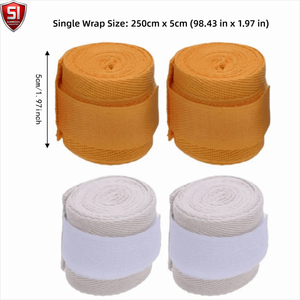 Bandages de boxe avec boucle pour le pouce, en coton respirant, absorbant l'humidité, pour l'entraînement MMA et Muay Thai - Product Image 2