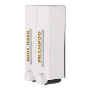 Distributeur de savon double pour salle de bain d'hôtel, en ABS, à fixation murale - Product Image 2