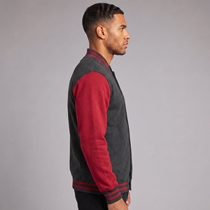 Blouson Bomber en Satin Personnalisé avec Logo pour Hommes, Style Universitaire, Hiver, Streetwear, Qualité Premium, Vêtement Décontracté pour Fans de Sport - Product Image 6