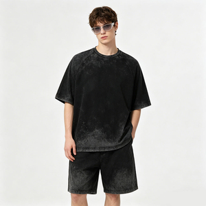 เสื้อยืดแขนสั้นสีเทาทรงโอเวอร์ไซส์สำหรับผู้ชาย ผ้าฝ้ายเจอร์ซีย์ 100% สีพื้น สวมใส่สบาย คอกลม ระบายอากาศได้ดี ทรงหลวม เสื้อยืดผู้ชาย - Product Image 2