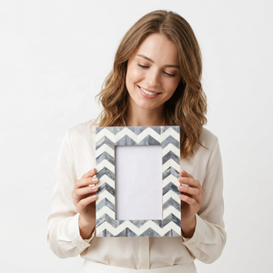 Cadre photo moderne élégant en os incrusté fait main, taille personnalisée, meilleure qualité par Handmade Collection - Product Image 2