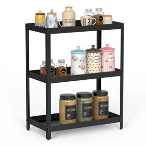 Support de rangement en métal Greta pour épices et masala, étagère de présentation pour bouteilles d'épices et support pour tasses, idéal pour la maison et la cuisine – Excellent rapport qualité-prix - Product Image 2