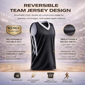 Men's Custom Basketball Jersey Sleeveless Breathable Mesh Sports Uniform Training Team Wear Shirt With <b>Shorts</b> For Club Sport Set - Product Image 6