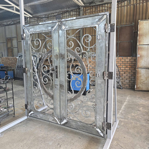 Puerta Interior de Estilo Europeo Posmoderno con Detalles de Hierro Forjado para Villas, Jardines y Proyectos de Entrada Elegantes para Propiedades en Todo el Mundo - Product Image 3