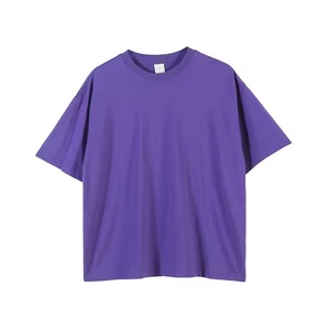เสื้อยืดแคนวาสแขนสั้นผู้ชายไซส์ใหญ่คุณภาพสูงสำหรับฤดูร้อน สีพื้นล้วน คอโอ ทรงลำลอง - Product Image 1