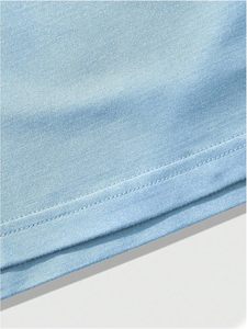 T-shirt à manches courtes surdimensionné bleu clair pour homme, style streetwear Brooklyn NYC, col rond, coupe jersey - Product Image 5