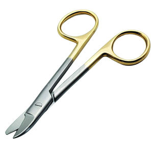 Metal Med Corporation 4.25 Curved TC Dental Crown Collar Cutting Scissors Reusable Stainless Steel Surgical Tool Manual <b>Gum</b> - Product Image 1