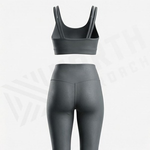 Conjunto de Yoga para Mujer, Talla Grande, de Secado Rápido, Cintura Alta, Ecológico, Transpirable, Dos Piezas, Ropa Deportiva para Gimnasio - Product Image 2