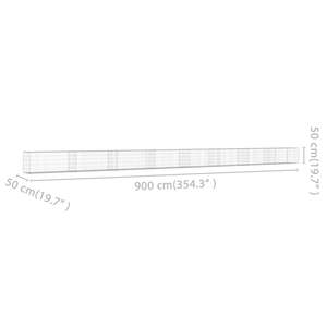 Mur de gabion en acier galvanisé avec couvertures 354 "x 19.7" x 19.7 "pour l'aménagement paysager et le terrassement - Product Image 6