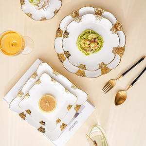 เครื่องใช้บนโต๊ะอาหารแบบนอร์ดิกจานเซรามิกจานอาหารสำหรับใช้ในบ้านจานดินเผาสเต็กและจานสลัดแบบตะวันตก - Product Image 4