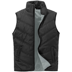Gilet matelassé sans manches coupe-vent avec fermeture éclair, taille personnalisable, gilet matelassé brillant pour femme - Product Image 1