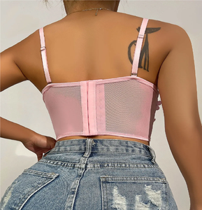 Soutien-gorge Corset Crop Top Push-up Sans Coutures Respirant à Motifs Floraux Tendance pour Femmes Grandes Tailles Amoureuses de la Mode Sexy - Product Image 2