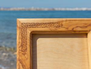 Hand Crafted Teak Wood <b>Picture</b> <b>Frame</b>| Ancient Greek Meander Engraved Design | Creative Vintage Ornate Durable Eco-Friendly - Product Image 4
