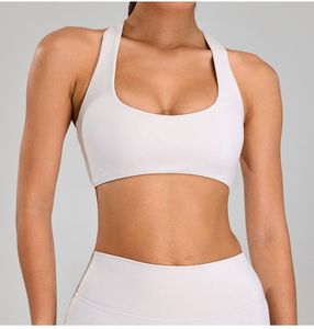 Tops de Yoga de Talla Grande con Soporte Alto, Transpirables, Sencillos, con Espalda Cruzada, Logotipo Frontal y Cuello en U - Product Image 3