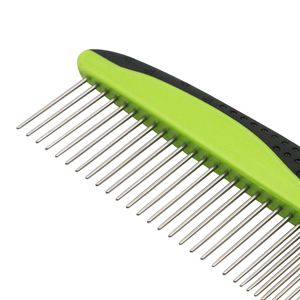 Peigne pour animaux Grip Ease avec dents larges et étroites pour le toilettage - Product Image 3