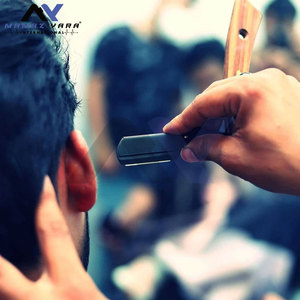 Navaja de Afeitar de Madera con Logotipo OEM, Calidad Profesional para Barbería, Navaja Recta para Afeitar, Moldeador de Bigote y Barba - Product Image 4