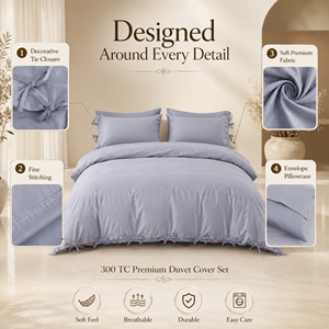 Attache de couette en bambou 300 TC de qualité supérieure pour un maintien sécurisé du couette et du couvre-lit, disponible à prix d'exportation - Product Image 6
