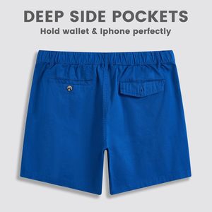 Men's Solid <b>Blue</b> Shorts And Side Pockets Casual Shorts Fit Ultra-Lightweight with Moisture Control - Product Image 2