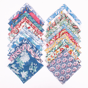 <b>Men</b> Women Four Seasons <b>Bandana</b> & Square Scarf, Lightweight Ethnic Bohemian Floral Cotton - Product Image 4