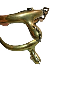 Mors à cheval vintage en laiton avec sangle en cuir, équipement d'équitation western, matériel d'entraînement pour chevaux western - Product Image 3