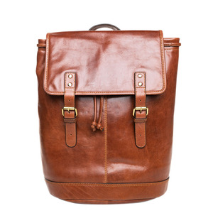 Genuine <b>Leather</b> Vintage <b>Backpack</b> With Buckle Closure And <b>Laptop</b> Compartment Unisex Softback Style - Product Image 6