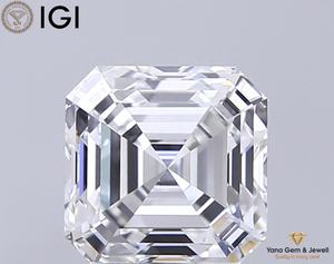 Diamante de Corte Asscher Cultivado en Laboratorio CVD con Certificado IGI, Color D, Claridad VVS2, 3.00 Quilates, para Creación de Joyería Exclusiva - Product Image 1