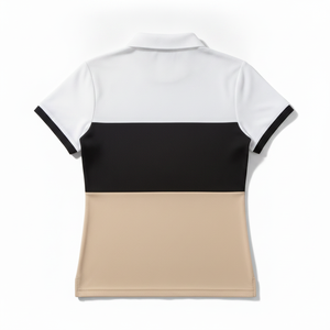 เสื้อโปโลผู้หญิง แขนสั้น ทรงปกติ สีตัดต่อ สไตล์ลำลอง ระบายอากาศได้ดี ผ้าทอ ทรงพอดีตัว - Product Image 3