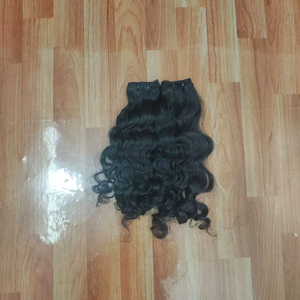 Cabello Rizado Natural del Sur de la India, Suave y Sedoso, 26 Pulgadas, Cabello Humano Virgen en Tramas, Doble Trama a Máquina, Listo para Permanente - Product Image 1