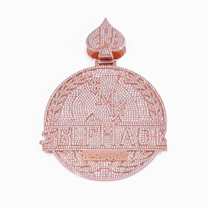 Collier ras du cou personnalisé de luxe pour homme en argent 925 avec pendentif couronne en moissanite et lettres gravées, bijoux personnalisés de luxe pour homme - Product Image 6
