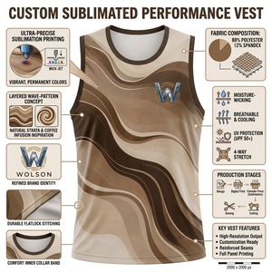 Chaleco Deportivo Reversible Personalizado por Sublimación, Unisex, Transpirable, Sin Mangas, para Entrenamiento, Gimnasio, Running, Fitness, Ropa de Equipo - Product Image 6