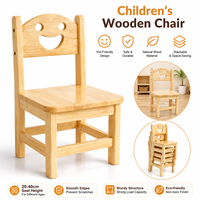 Chaise d'école pour enfants en bois courbé, style Montessori, ergonomique, avec poignée ovale découpée, pour table d'activités, mobilier pour garderie et enfants