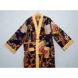 Robe Kimono 100% Coton, Peignoir Imprimé, Robe de Demoiselle d'Honneur, Vêtement de Nuit d'Été, Peignoir de Bain, Tenue de Plage pour Fille et Femme, Grandes Tailles - Product Image 2