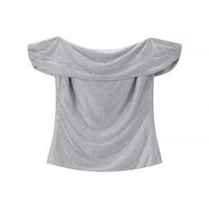 Camiseta sin mangas informal para mujer, de lona transpirable, ajustada, con hombros asimétricos inclinados - Product Image 6