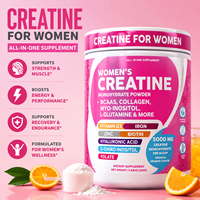 Créatine pour femmes, supplément OEM, marque privée, poudre de nutrition pour la récupération musculaire et le fitness, usine GMP, collagène en vrac, mélange BCAA