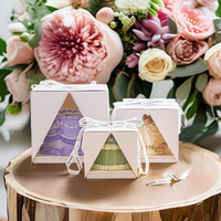 Boîte d'emballage pour gâteau en mousse biodégradable personnalisée, boîtes à gâteau carrées en carton blanc recyclable avec fenêtre