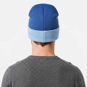 Bonnet d'hiver personnalisé bicolore, tricoté épais, double couche, unisexe, chaud, doux, à blocs de couleur, pour l'extérieur - Product Image 6