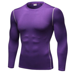 Último Diseño en Camisetas Deportivas Rash Guard para Hombre, de Poliéster/Nailon, Color Sólido, Manga Larga, con Impresión de Logotipo Personalizado, Camisetas Rash Guard Digitales - Product Image 6