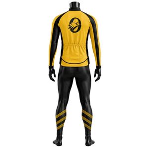 Yellow Black <b>Cycle</b> Wear Set Full Sleeve <b>Jacket</b> and Leggings Performance Cycling Outfit for Outdoor Indoor Training and Races - Product Image 2