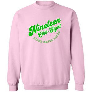 เสื้อสเวตเชิ้ตคอกลมพิมพ์ลาย Pink Nineteen Oh Eight แขนยาว ปลายแขนจั๊มพ์ ผ้าฟลีซลำลองสำหรับผู้หญิง แฟชั่นสตรีท - Product Image 1