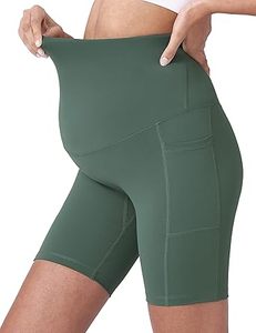 Women High-Waist Workout Yoga Legging Seamless Fitness <b>Compression</b> Elastic Waist Scrunched Butt Maternity Pregnancy Biker Shorts - Product Image 2