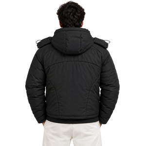 OEM Wholesale <b>Winter</b> Puffer Jacket Custom Logo Bubble Design <b>Thick</b> Padded <b>Coat</b> Sheep Fur Zipper Men's Jackets Outdoor Warm <b>Coat</b> - Product Image 4