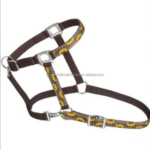 Conception personnalisée superposition de motifs imprimés colorés Licou à cheval en nylon double pli avec boucle réglable à double couronne en nickel brossé - Product Image 1