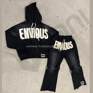 ชุดสเวตเตอร์มีฮู้ดของผู้ชายชุดสเวตเตอร์แนวสตรีทของผู้ชายชุดวอร์มแนวสตรีทสำหรับฤดูหนาวซักได้ตามต้องการ - Product Image 2