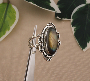 Natural Turquoise Classic Bezel <b>Set</b> 925 <b>Sterling</b> <b>Silver</b> Blue Flash Gemstone <b>Ring</b> for Women Handcrafted Fine Jewelry Wholesale - Product Image 5