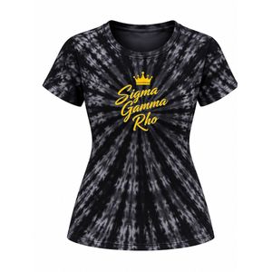 Custom <b>Women's</b> <b>Tie</b> <b>Dye</b> Tee <b>Shirt</b> Trendy Swirl Print Short Sleeve Round Neck Lightweight Casual Summer Beachwear Street Style - Product Image 1