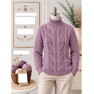 Pulls 100% acrylique ou coton, calibre 12, pour femmes, très tendance, style décontracté, pour la saison hivernale, fournisseur du Bangladesh. - Product Image 5