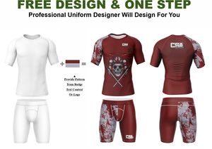Ropa Deportiva MMA en Oferta, Rush Guard y Pantalones Cortos de BJJ, Tela Spandex Personalizada con Sublimación, Ropa de Compresión para Hombre - Product Image 2
