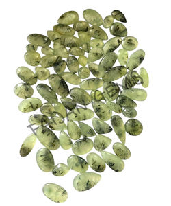 Prehnite naturelle Cabochon de pierres précieuses en vrac en forme de mélange poli Cabochon de cristal de toutes tailles pour la fabrication de pendentifs de bijoux - Product Image 1